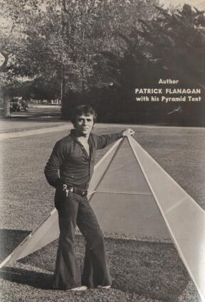 Author Patrick Flanagan with his Pyramid Tent
