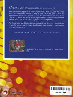 Rear cover includes bio 'I am woman, all my children are grown up, I have lived in USA'