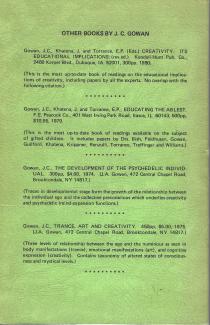 Other books by J C Gowan