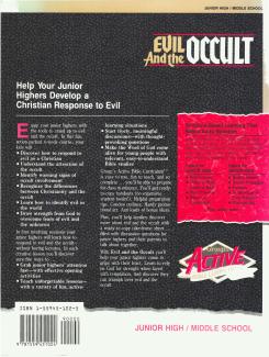 Rear cover of Evil and the Occult